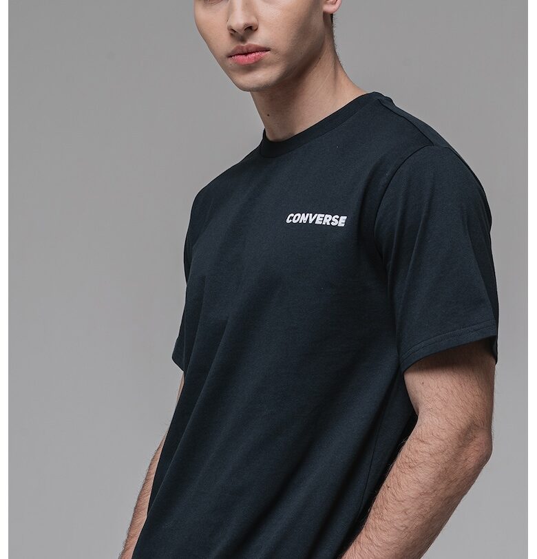 Тениска с овално деколте и принт Converse