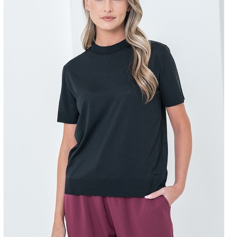 Тениска с овално деколте с лиосел CALVIN KLEIN