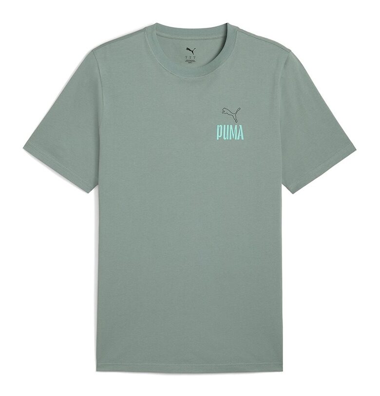 Тениска с овално деколте с надписи Puma