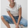 Тениска с памук с лого от декоративни камъни GUESS
