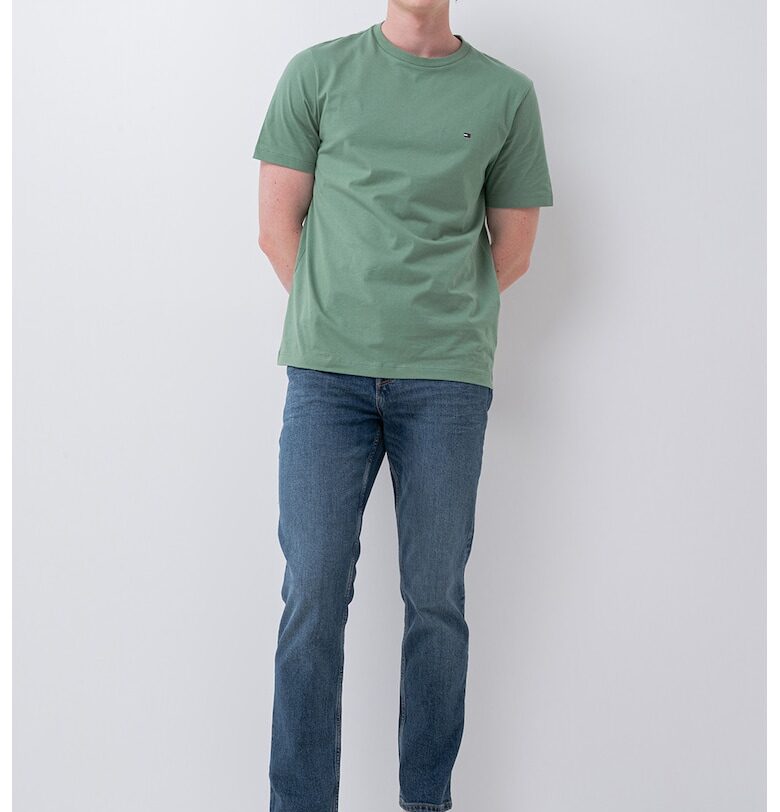 Тениска с памук с овално деколте Tommy Hilfiger