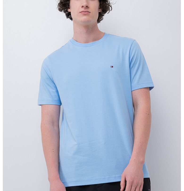 Тениска с памук с овално деколте Tommy Hilfiger