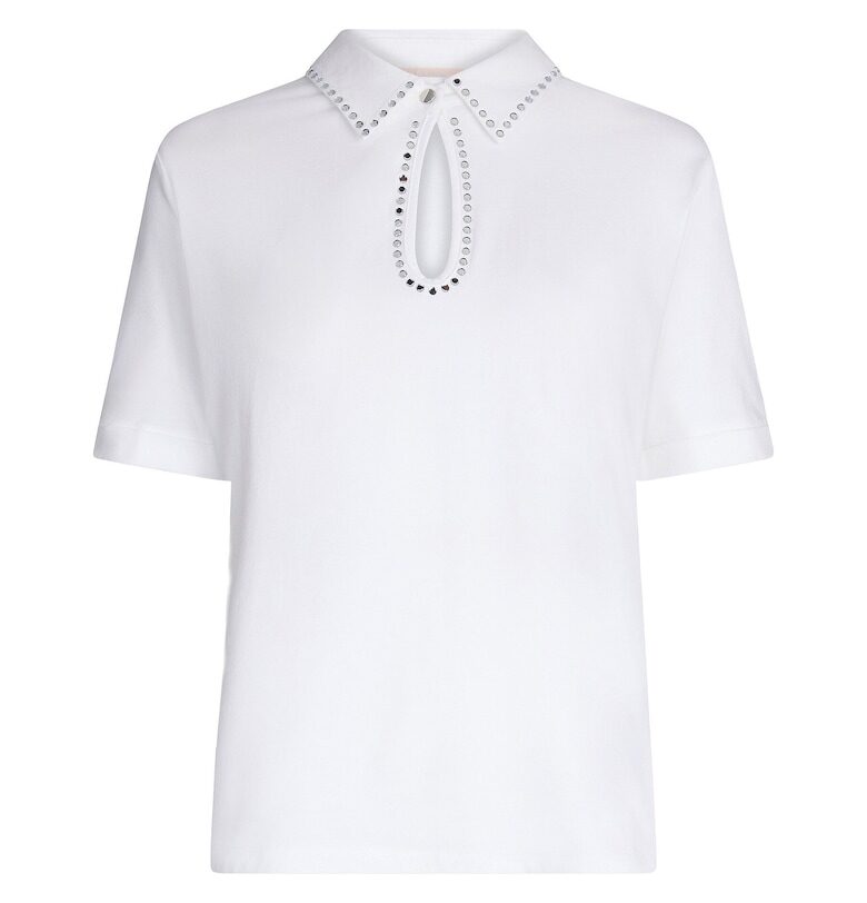 Тениска с яка и декоративни камъни Liu Jo