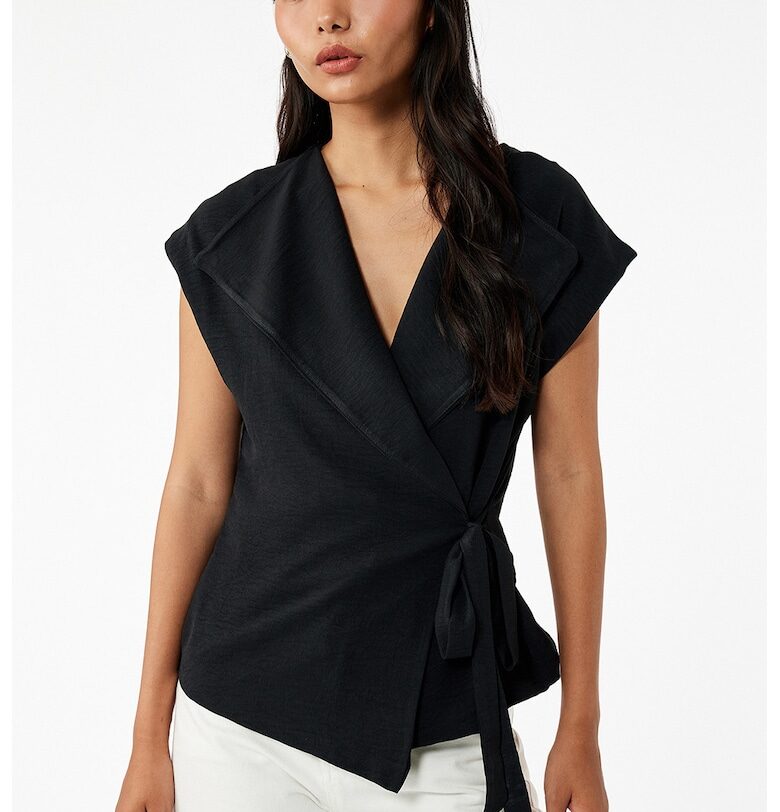 Тениска със застъпено деколте KOTON