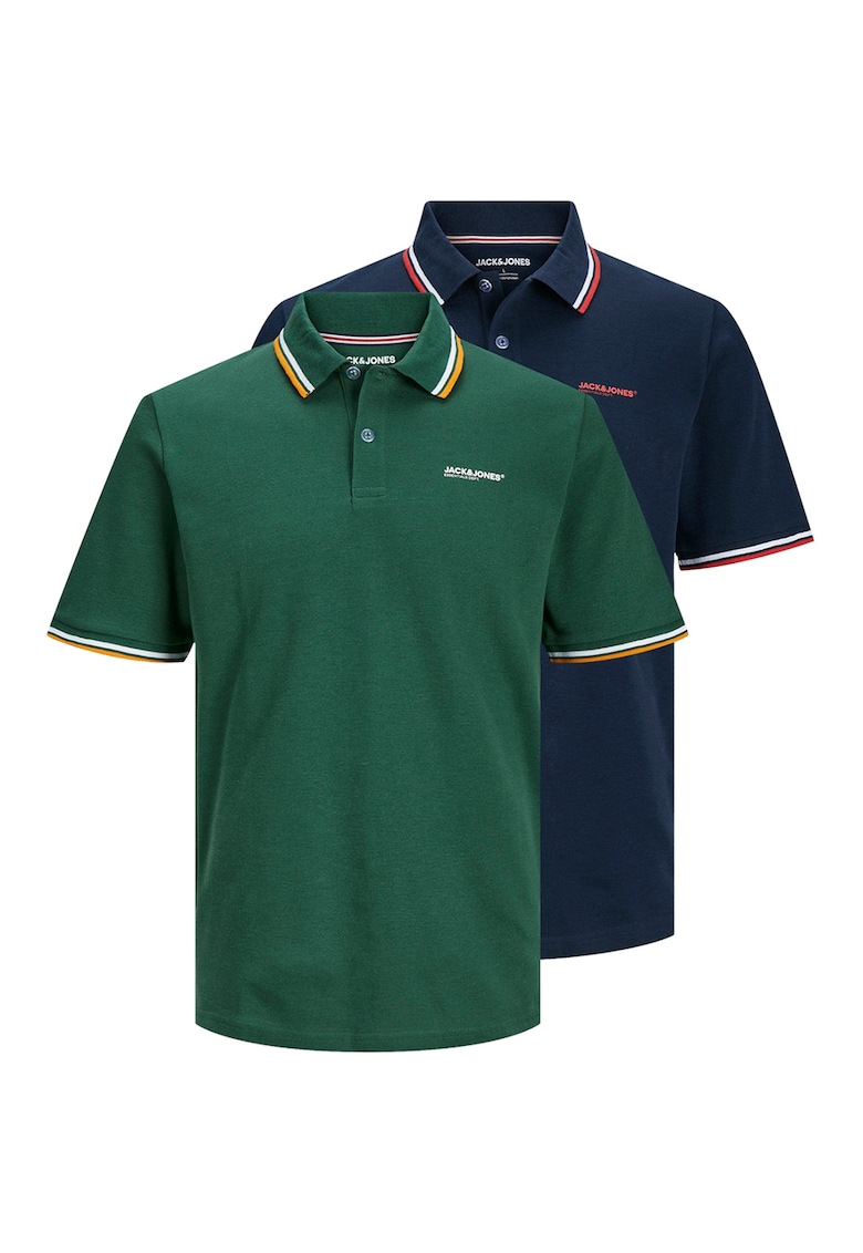 Тениски с яка и контрасти - 2 броя Jack Jones