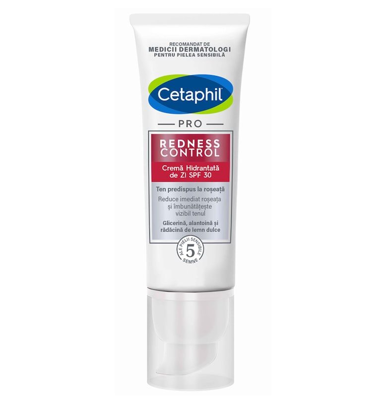 Тониращ хидратиращ дневен крем SPF 30  PRO Redness Control - прикрива зачервяванията и видимо изравнява тена на кожата - 50 ml Cetaphil