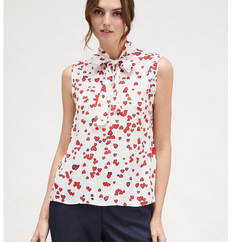 Топ с панделка на яката Motivi