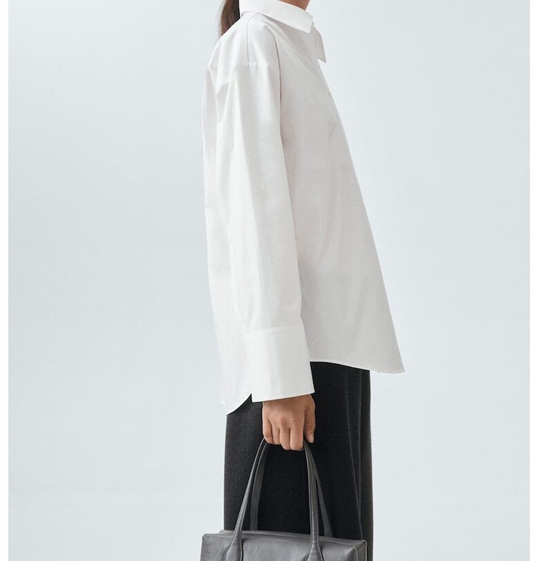 Уголемена памучна риза Mango