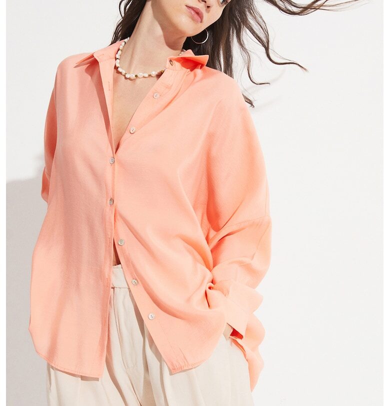 Уголемена риза с модал с паднали ръкави June