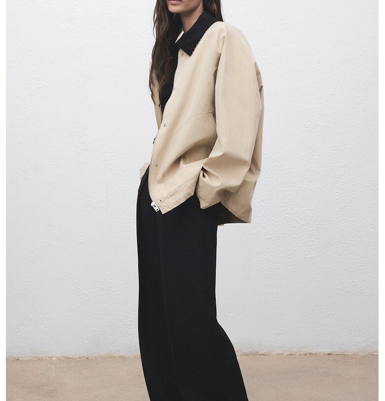 Уголемено яке с памук Mango