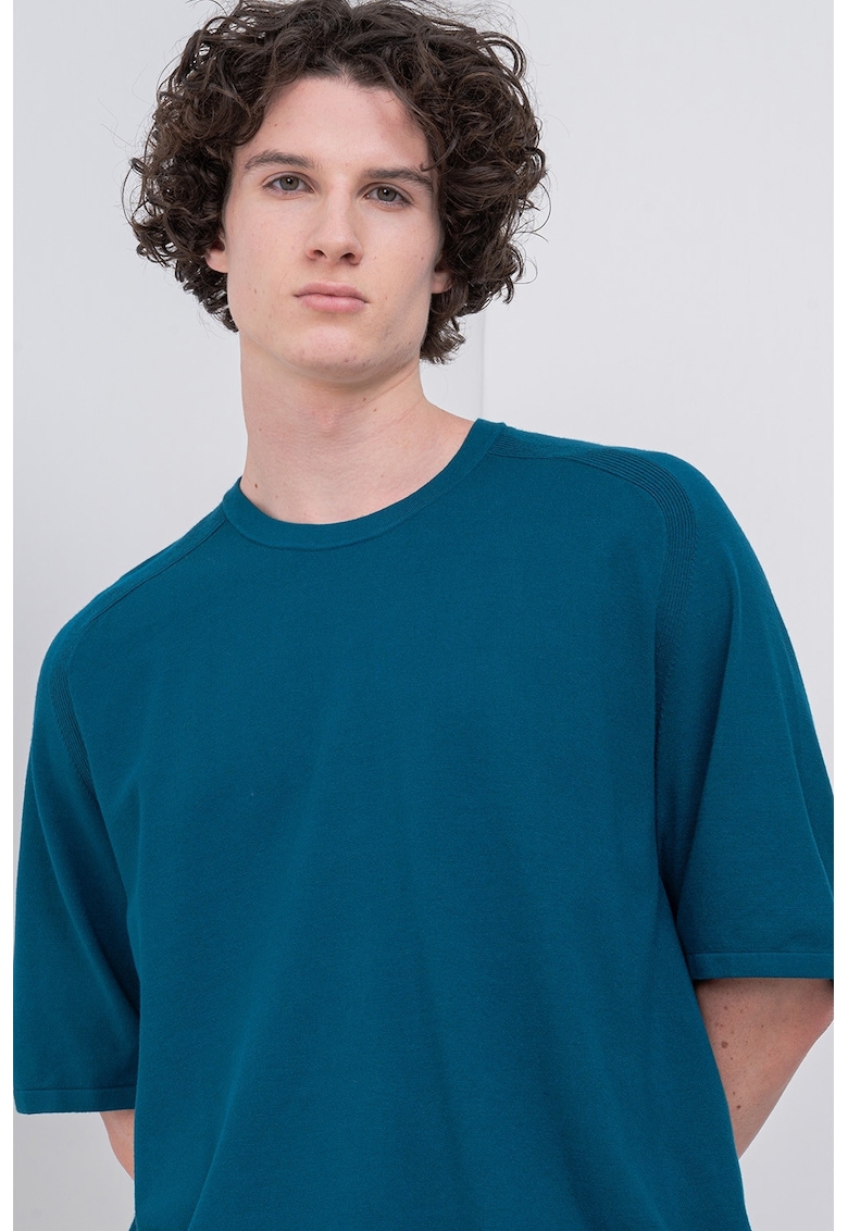 Фино плетен пуловер с къси ръкави CALVIN KLEIN