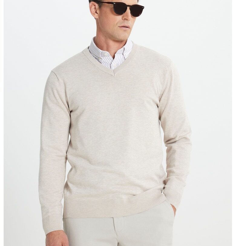 Фино плетен пуловер с шпиц ACCo