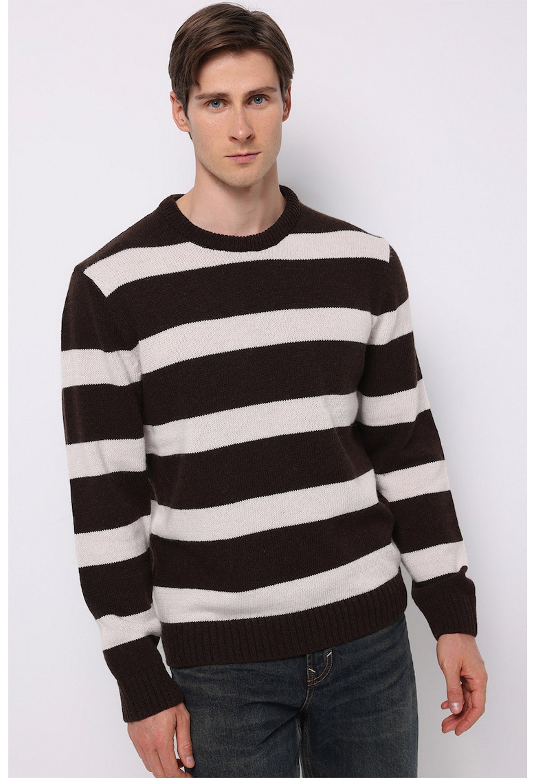 Фино плетен раиран пуловер COLINS