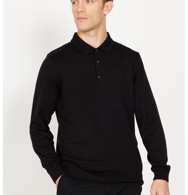 Фино плетен слим пуловер с копчета ACCo