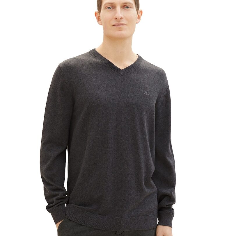 Фино плетен шпиц пуловер Tom Tailor