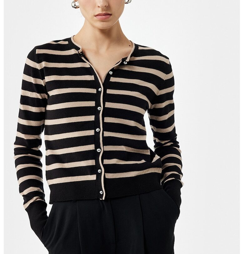 Фино плетена жилетка с райе KOTON