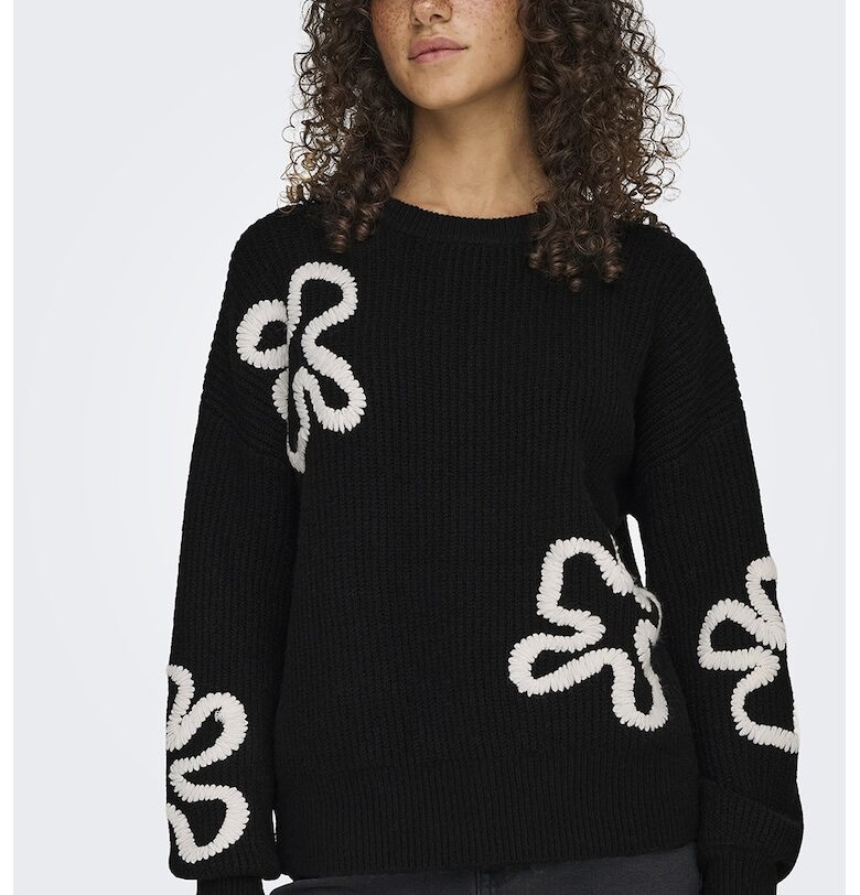 Флорален пуловер с вълна Only