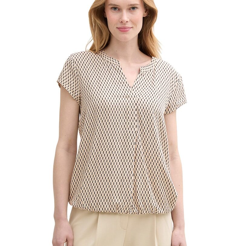 Флорална блуза с къси ръкави Tom Tailor