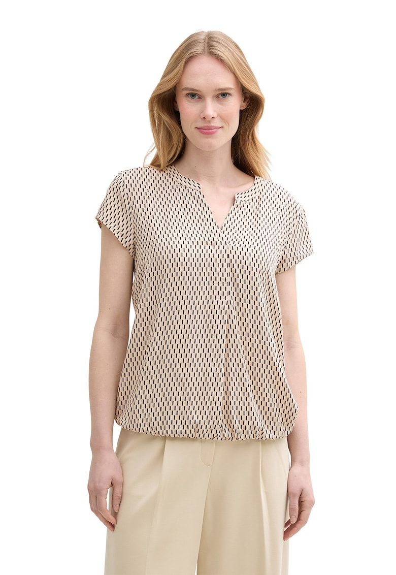 Флорална блуза с къси ръкави Tom Tailor