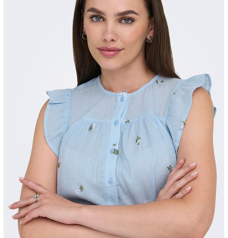 Флорална риза без ръкави с дипли JdY