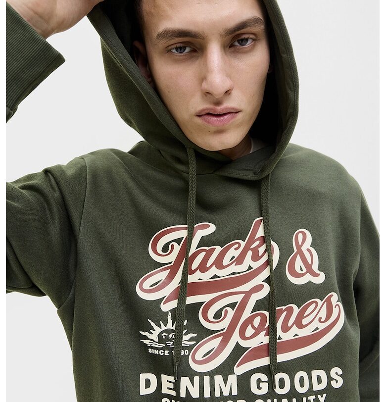 Худи от органичен памук с лого Jack  Jones