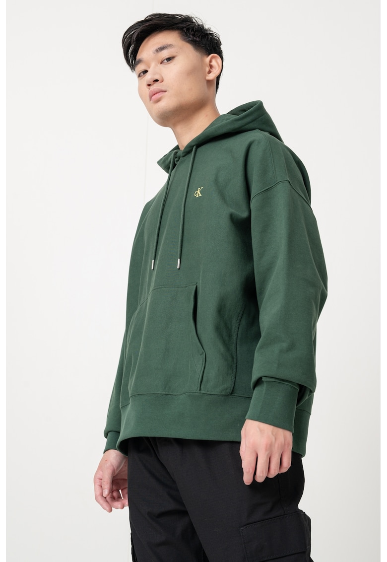 Худи с джоб кенгуру и връзки CALVIN KLEIN JEANS