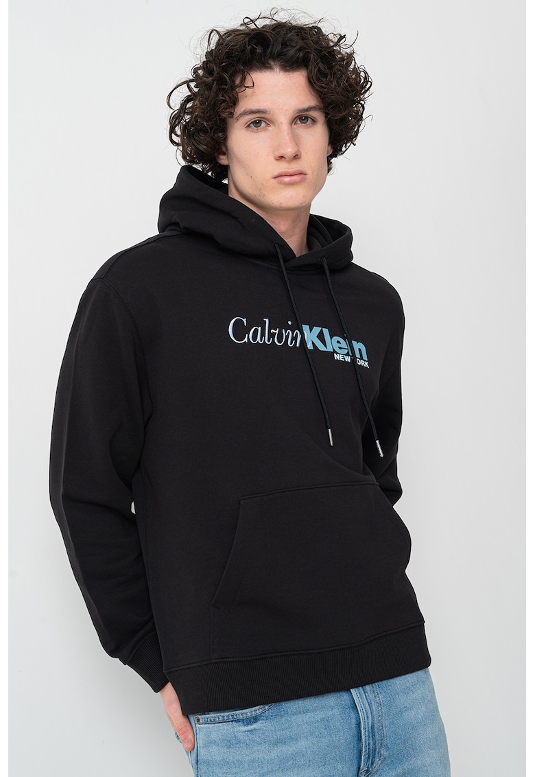 Худи с джоб кенгуру и лого CALVIN KLEIN