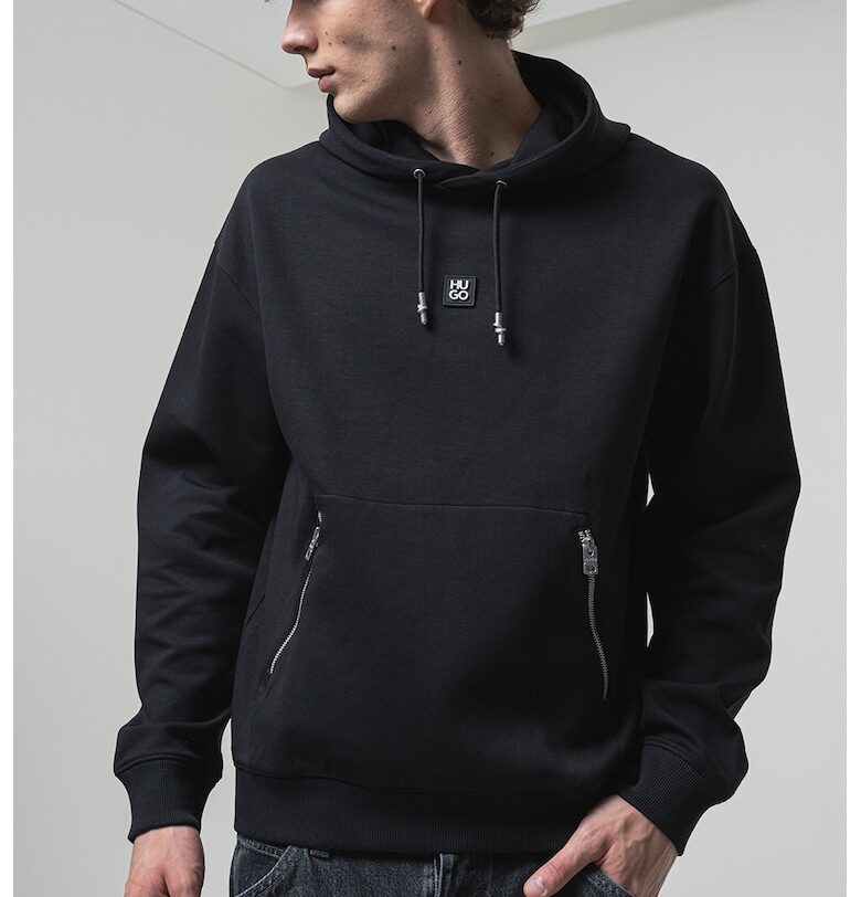Худи с джобове с цип HUGO