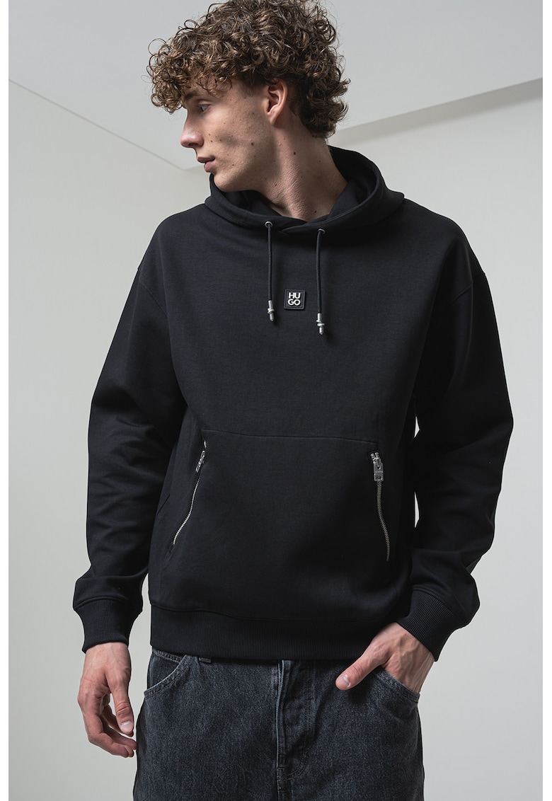 Худи с джобове с цип HUGO