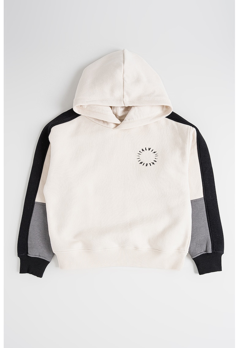 Худи с памук и цветен блок CALVIN KLEIN