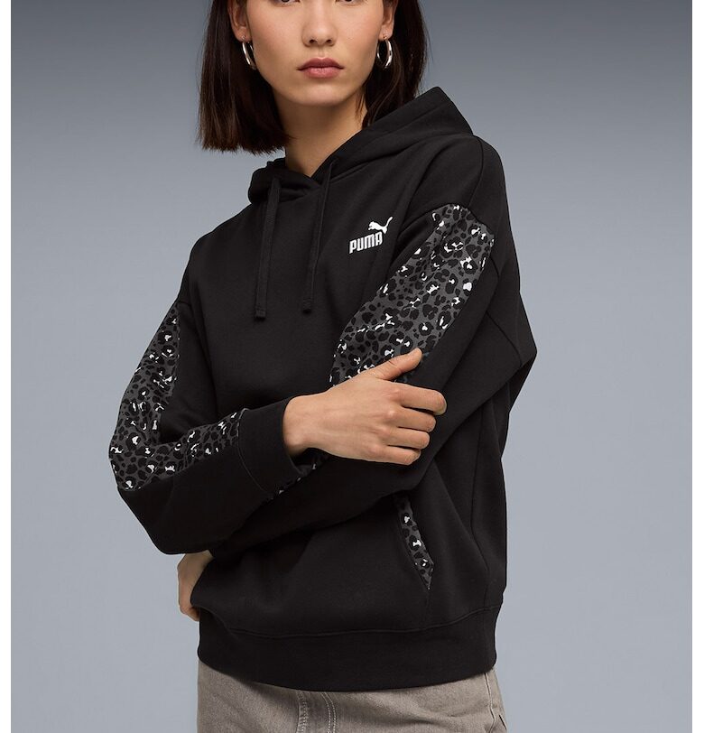 Худи с памук с джоб кенгуру Puma