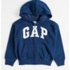 Худи с памук - цип и лого GAP