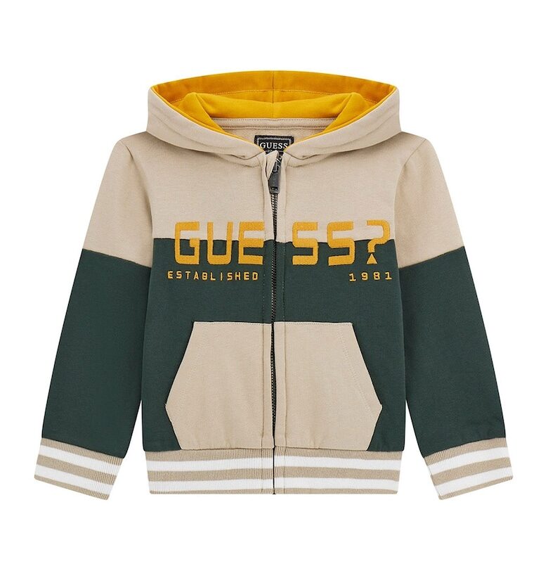 Худи с цип и бродирано лого GUESS KIDS