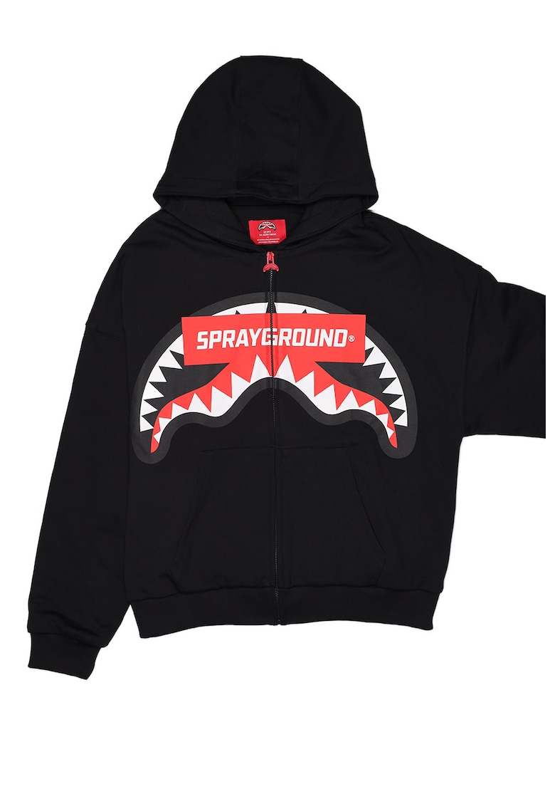Худи с цип и голямо лого Sprayground