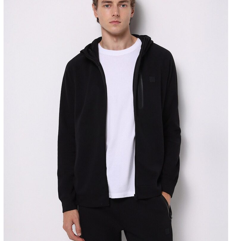 Худи с цип и джоб на гърдите COLINS