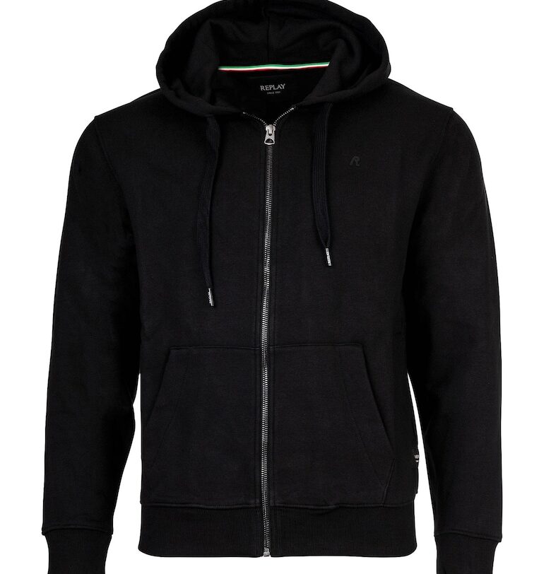Худи с цип и дълги ръкави Replay