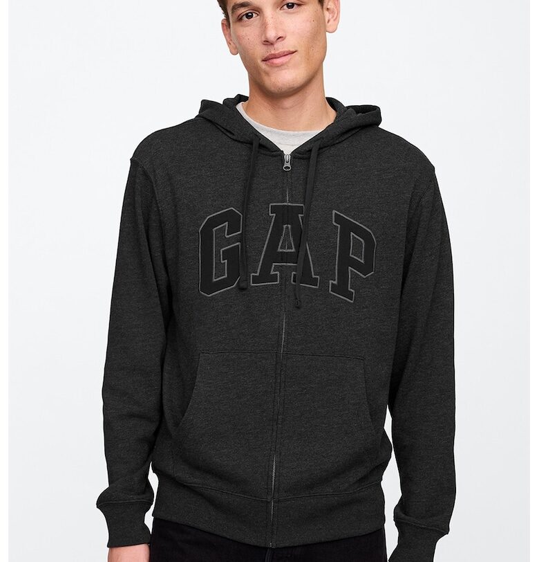 Худи с цип и лого GAP