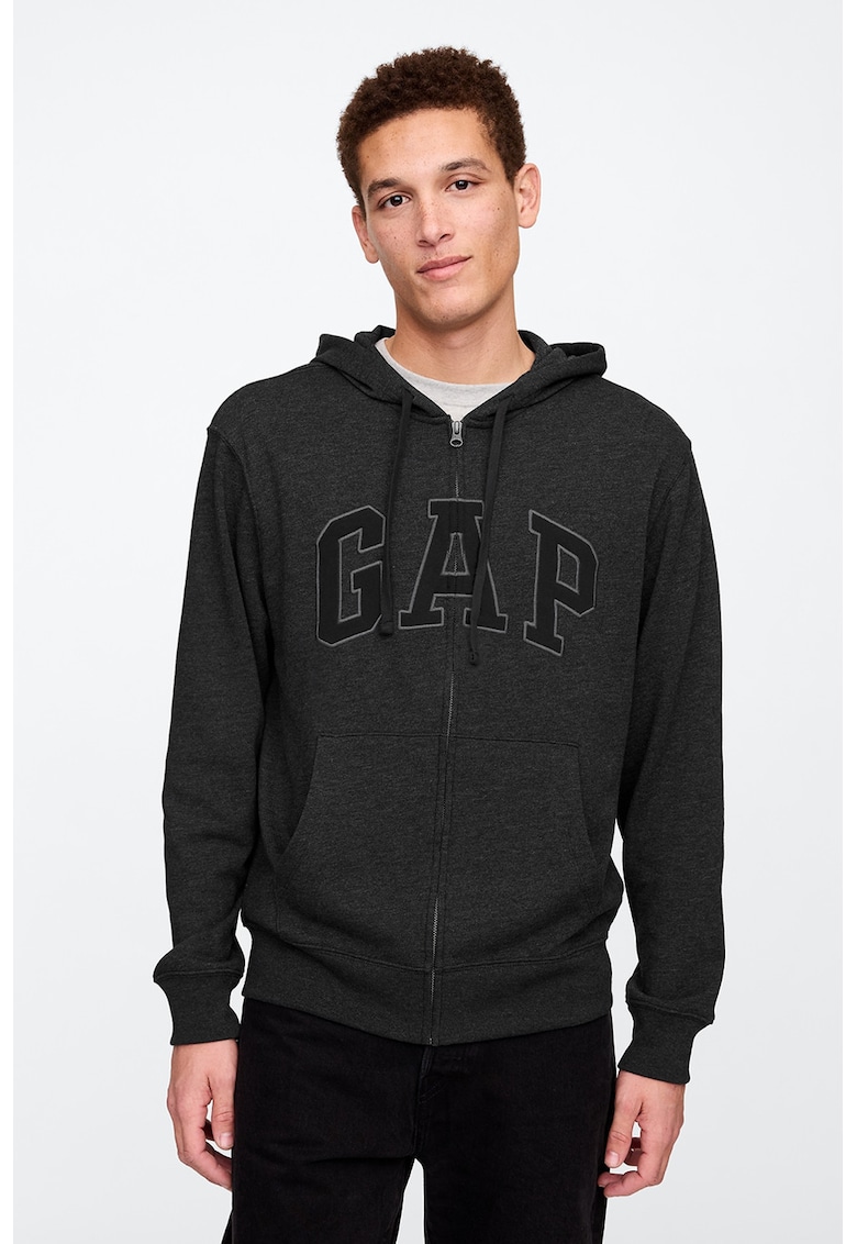 Худи с цип и лого GAP