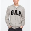 Худи с цип и лого GAP