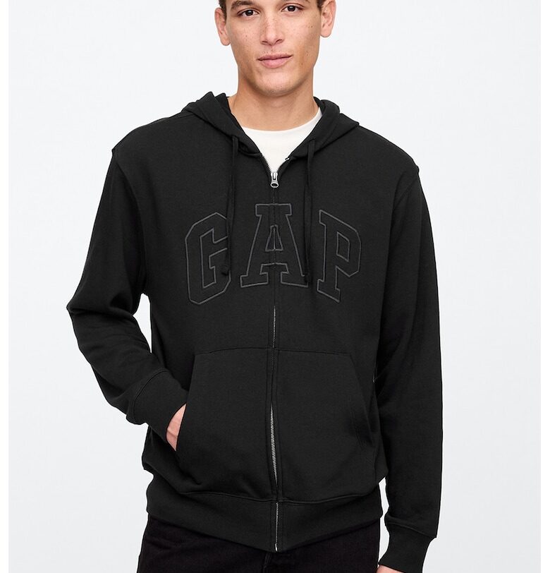 Худи с цип и лого GAP