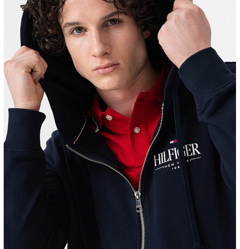 Худи с цип и лого Tommy Hilfiger