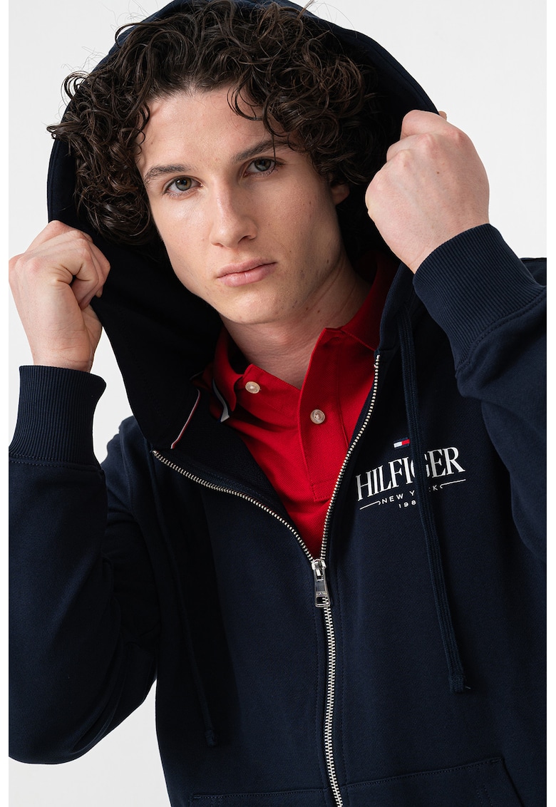 Худи с цип и лого Tommy Hilfiger