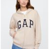 Худи с цип и паднали ръкави GAP
