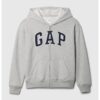 Худи с цип с контрастно лого GAP