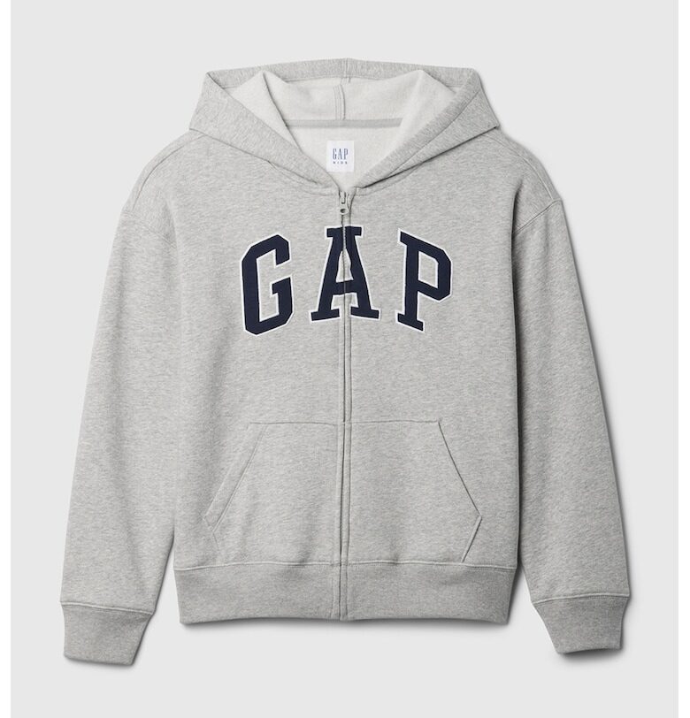 Худи с цип с контрастно лого GAP