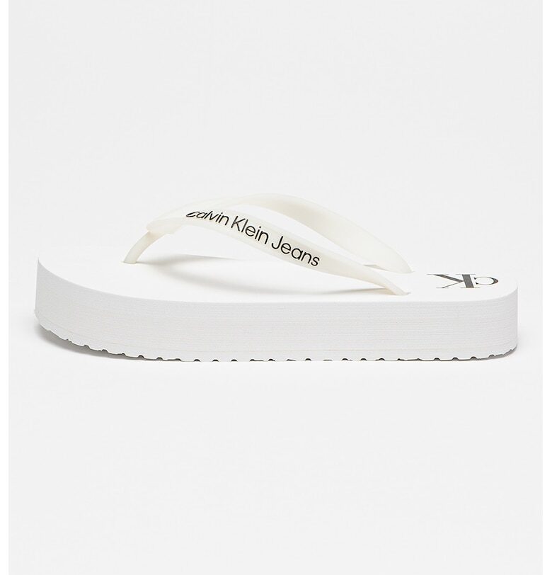 Чехли с равна платформа и лого CALVIN KLEIN JEANS