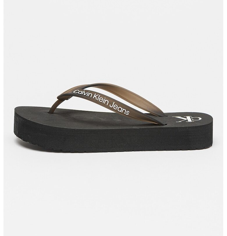 Чехли с равна платформа и лого CALVIN KLEIN JEANS