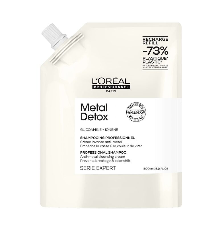 Шампоанът  Serie Expert Metal Detox действа срещу накъсването на косата и поддържа цвета LOreal Professionnel