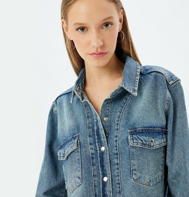 Широка дънкова риза KOTON