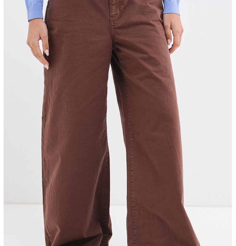 Широки дънки с висока талия CALVIN KLEIN JEANS